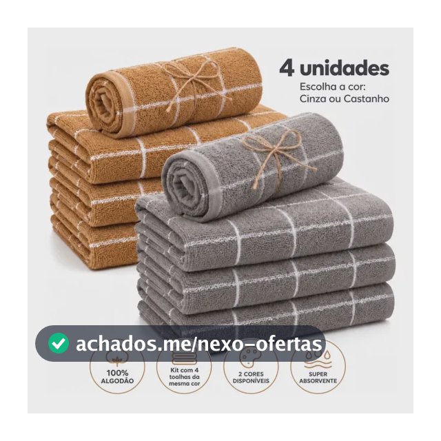 Kit 4 Panos De Prato Atoalhado Felpudo 100% Algodão Copa