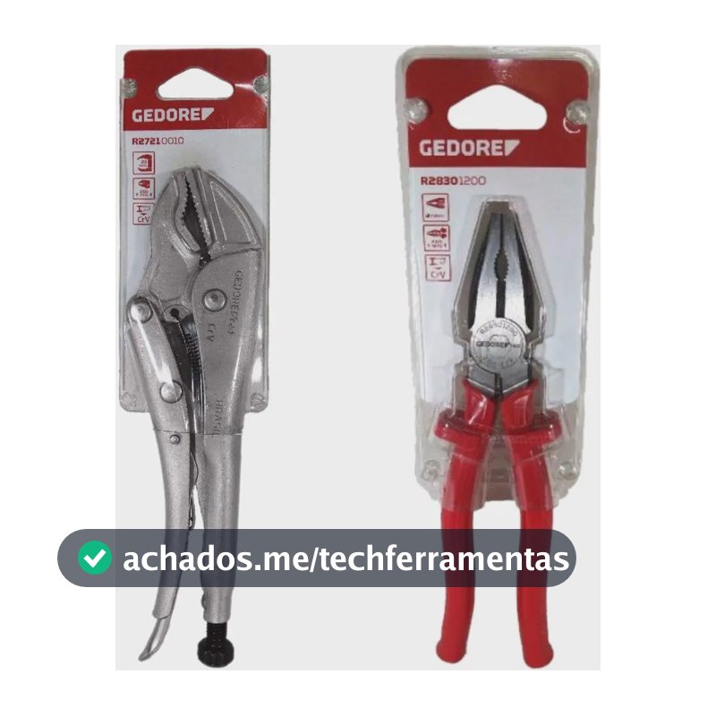 Kit Alicate Universal Isolado 8 Pol E Pressão 10 Pol Gedore