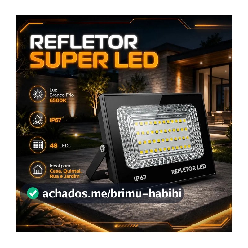 kit 2 Refletor Led 200w Holofote Bivolt Prova D'água Cor Branco Frio 6500k