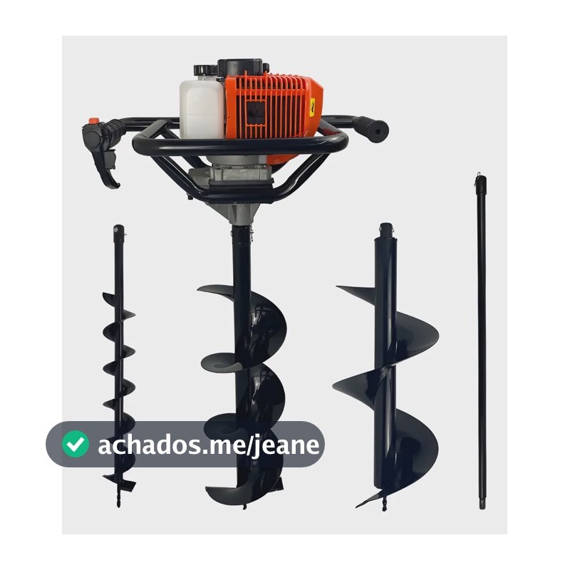 Perfurador De Solo C/broca 52cc 2,5hp C/3 Brocas + Extensão
