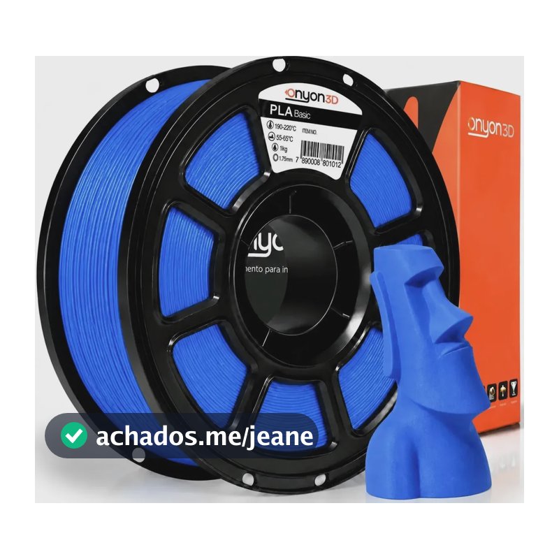 Filamento Pla Impressão 3d High Speed 1kg Onyon3d 1.75mm Ful Azul Royal