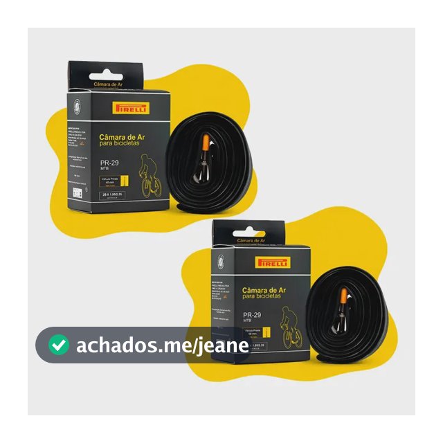 Par Câmara Ar Pirelli Bike Mtb Aro 29 Presta Bico Fino 48mm Presta Preto