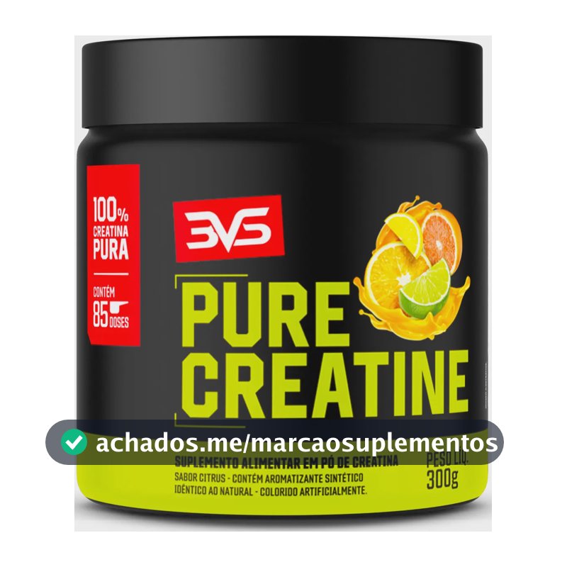 Creatina Monohidratada Sabor Citrus - 300g - 3vs Nutrition