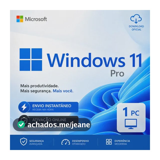 Licença Chave Windws 11 Pro - Original -digital- 2026