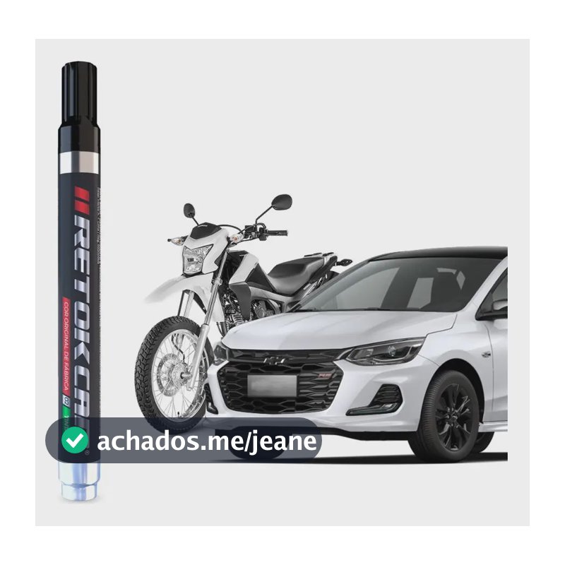 Caneta Reparadora Pintura Branca Automotiva Tira Risco Carro