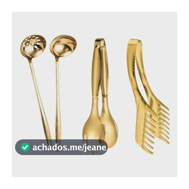 Conjunto De Quatro Talheres Dourados Colher Assados Pegador Salada Garfo Macarrão Adequado Para Jantares