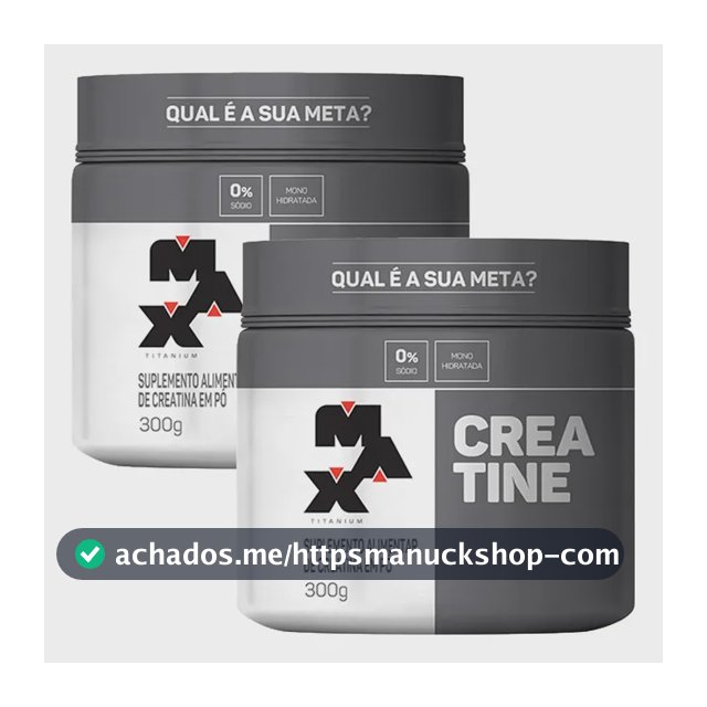 Creatina Max Titanium em pó Sem sabor x 300g 2 un