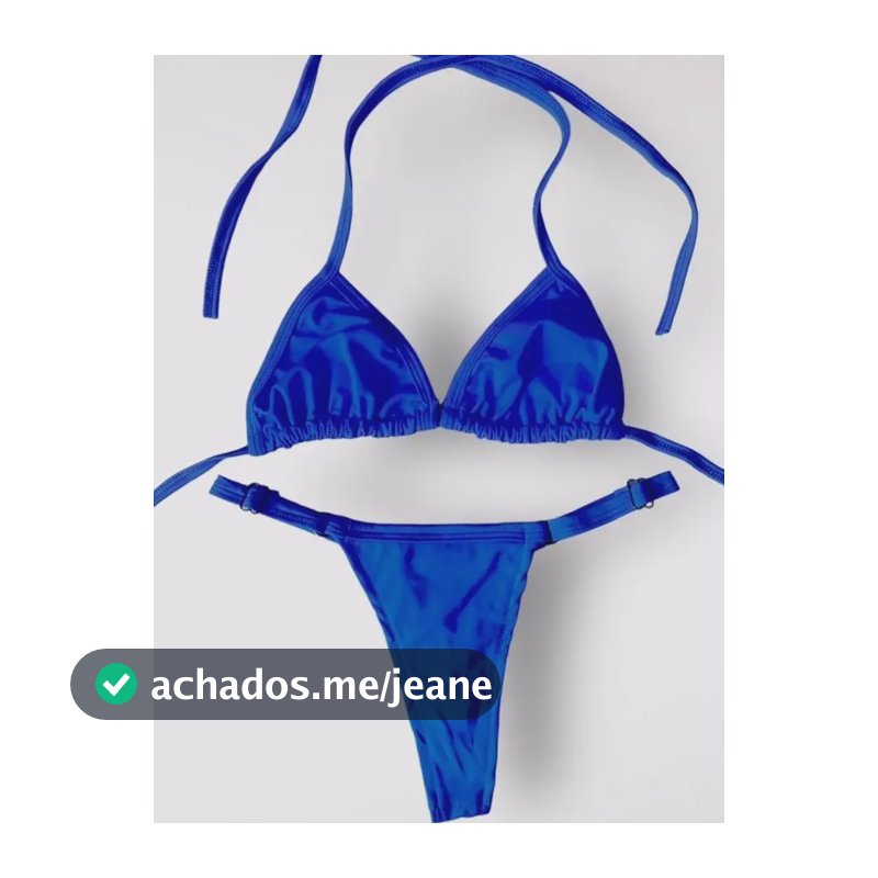Biquíni Cortininha Fio Dental Marquinha Praia Promoção Moda Azul-escuro P
