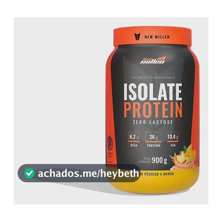 Proteína New Millen Premium Whey Isolado Isolate em pó sabor Peach/Mango x 900g