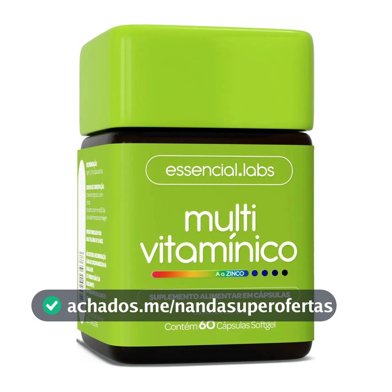 MULTIVITAMINICO de A a ZINCO - Polivitamínico com Fórmula Avançada e Concentrada - 60 cápsulas Softgel