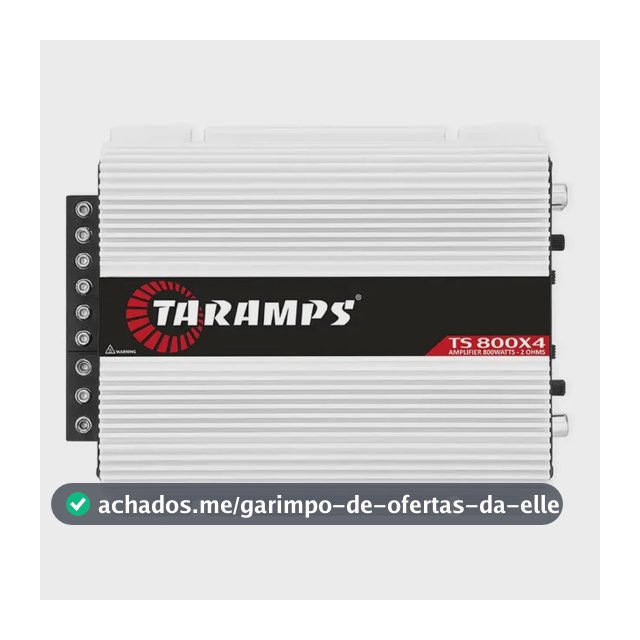Módulo Amplificador Taramps TS800x4 de 800W para Som Automotivo