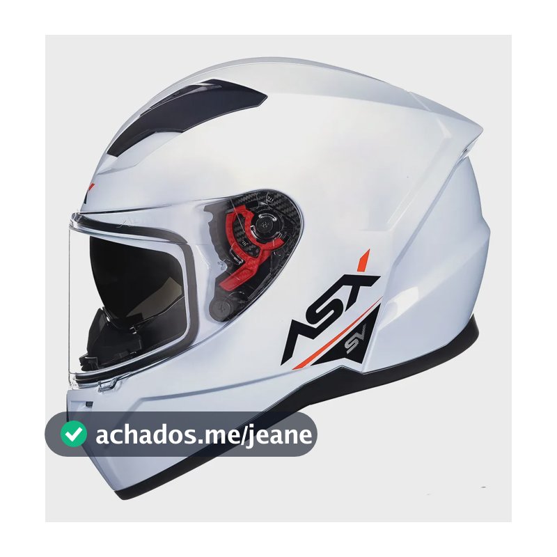 Capacete Oculos Interno Asx City Sv Branco Masculino Feminin Branco Lisa Brilhante 58