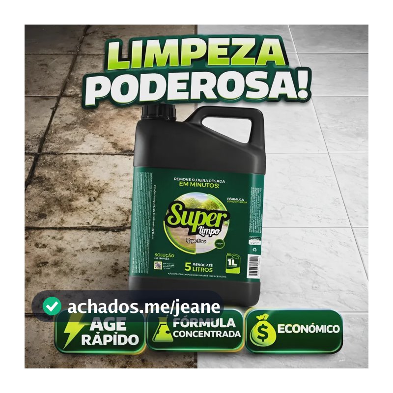 Limpa E Renova Pisos Superlimpo Tira Encardidos 1Lt Rende 5lt