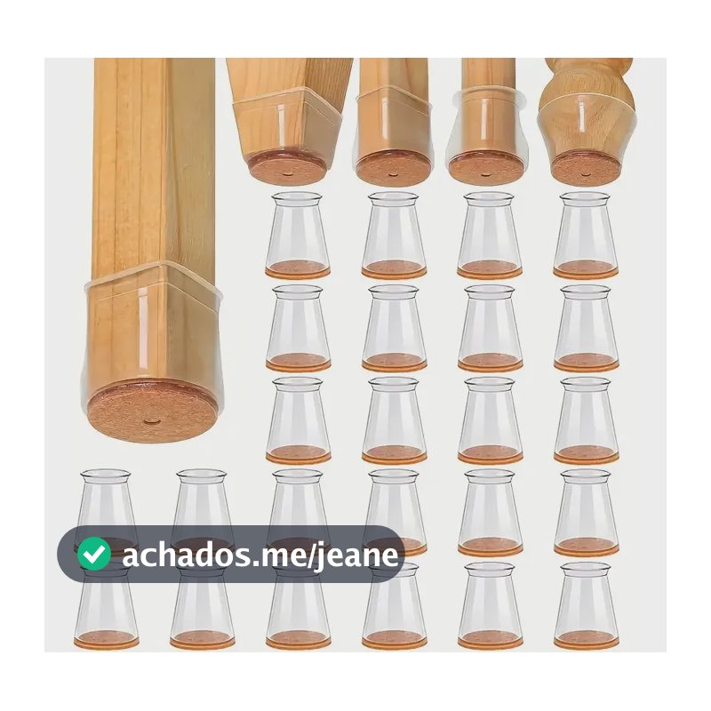 Kit 24 Peças Protetor Para O Pé Da Cadeira Mesa Silicone Multicolorido