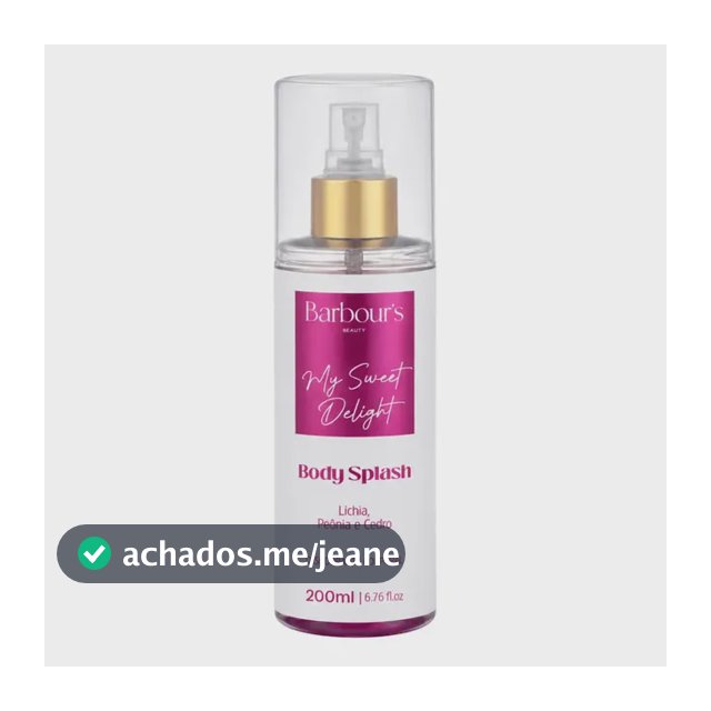 Barbours Beauty Body Splash My Sweet Delight Original Feminino Splash Spray