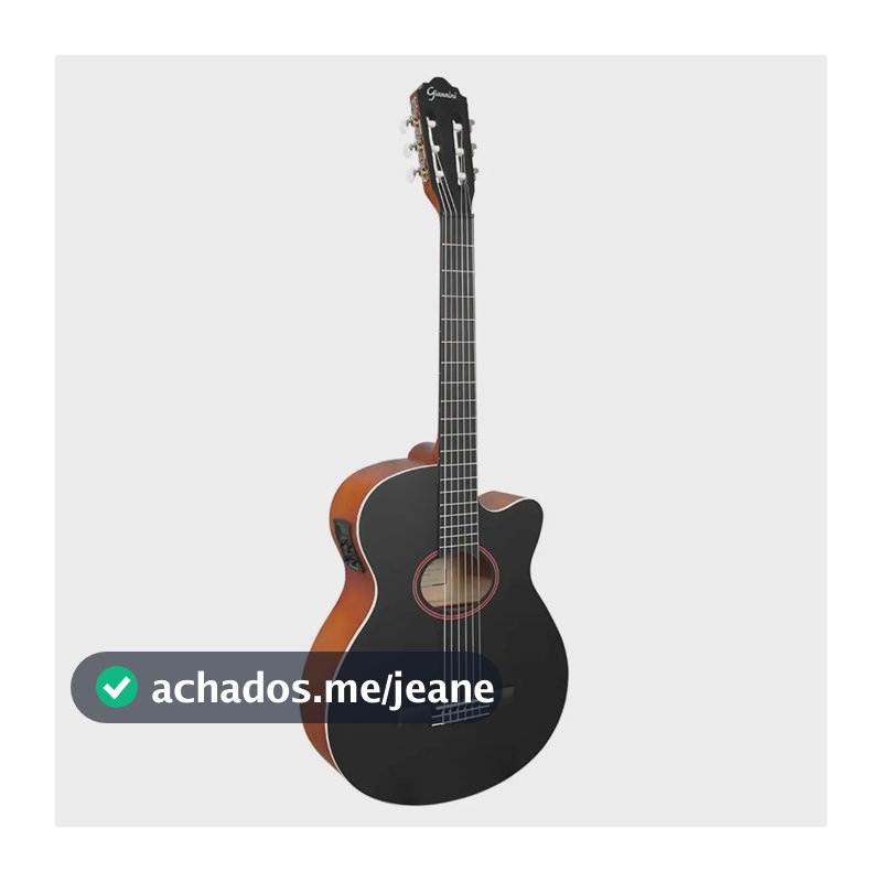 Violão Náilon Eletroacústico Giannini Performance GNF-1D CEQ Color Top Black (CTBK) Destro