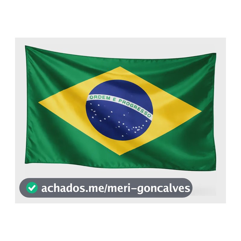 Bandeira Do Brasil Grande Oficial Dupla Face (1,50 X 0,90) Green