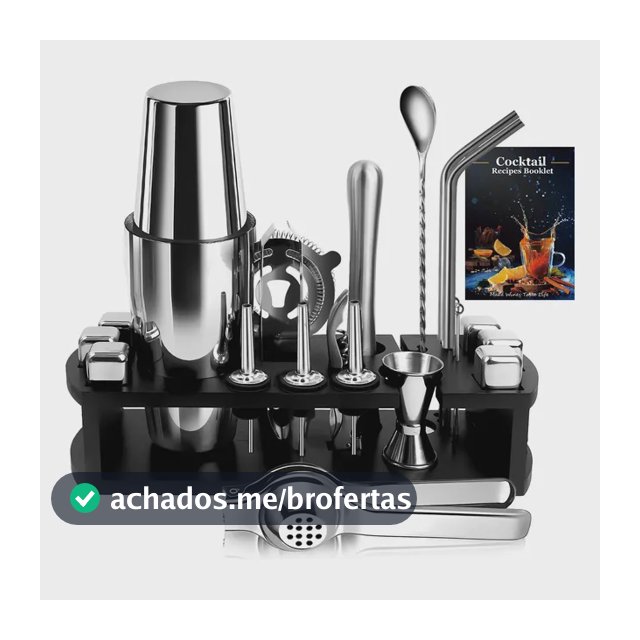 Coqueteleira Boston Bar Drinks Kit 23 Pc Barman Profissional