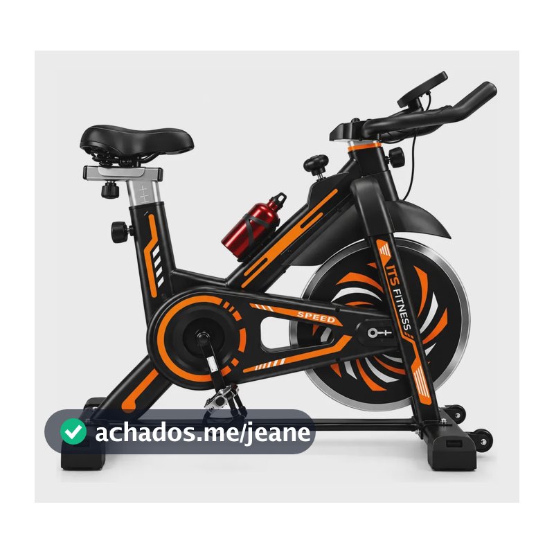 Bicicleta ergométrica spinning ITS Fitness Pro 818 cor preto laranja