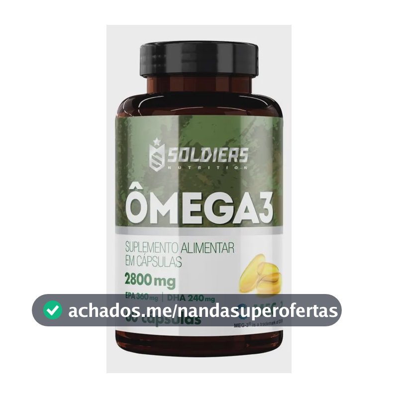 Ômega 3 2800mg 60 Cápsulas Soldiers Nutrition Coração Vitamina Sem Sabor