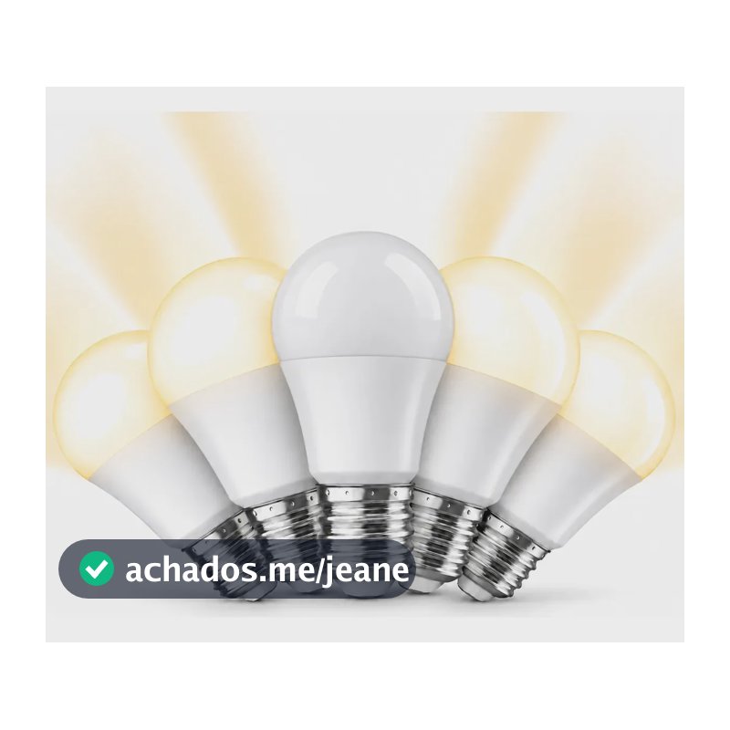 Kit 5 Lâmpadas LED Bulbo 15W E27 para Quarto, Sala e Cozinha – Luz Quente 3000K Tieesa