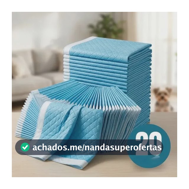 Tapete Higiênico Para Cachorro Descartável Alta Absorção 60x90 20 Unidades Secagem Rápida Cão Proteção Piso