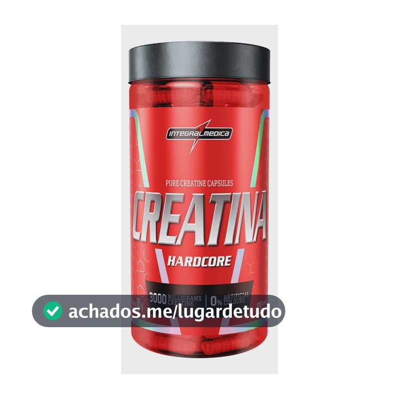 Creatina Integralmédica Hardcore em cápsula Sem sabor x 105g de 120 un