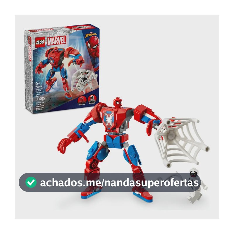 LEGO Marvel - Robô do Homem-Aranha vs Anti-Venom - 107 Peças - 76308