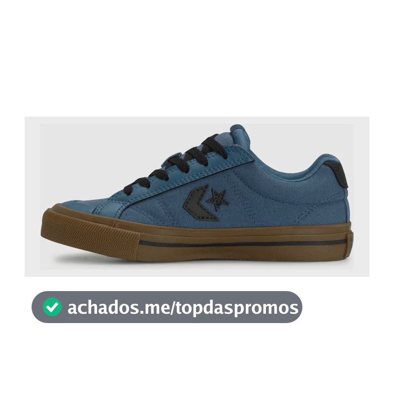 Tênis Converse Sem Gênero Sport Casual Co0639 Curto T Azul Grafite/preto/marrom Mel Liso 35 Br