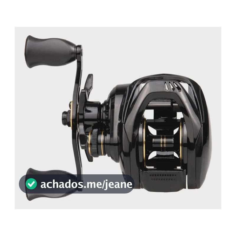 Carretilha Kawana Puma 200/201 P/ Pesqueiro - Drag 8kg Forte Preto Esquerdo