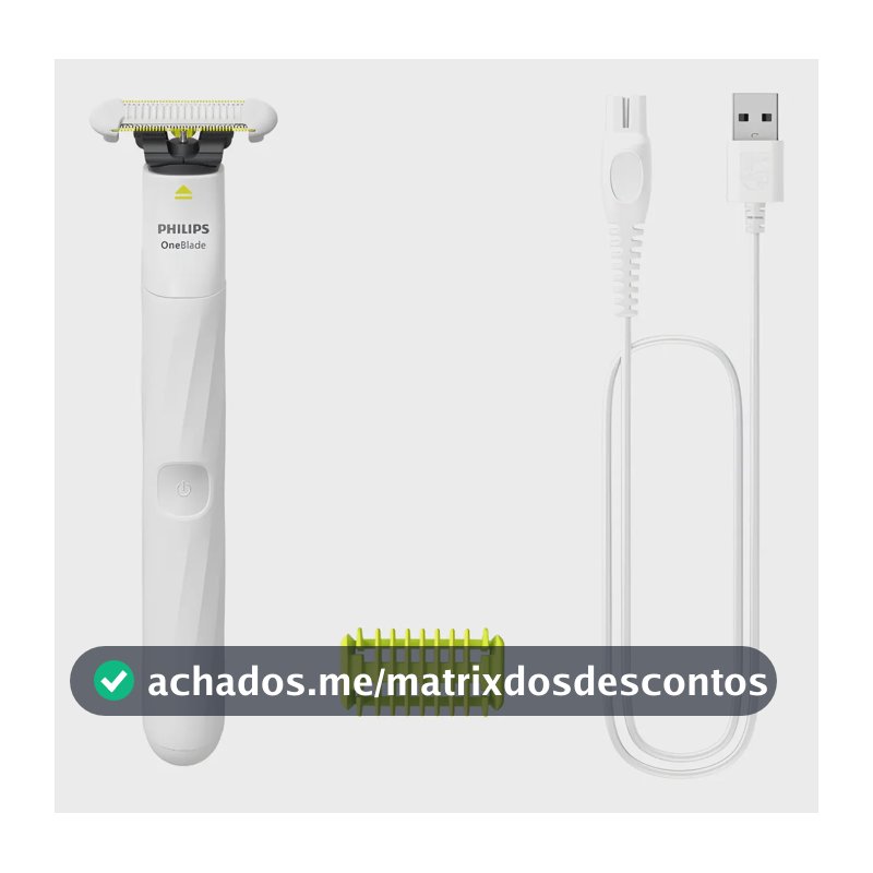 Aparador E Raspador Oneblade Intimate Qp1924/10 Philips Branco 127/220v
