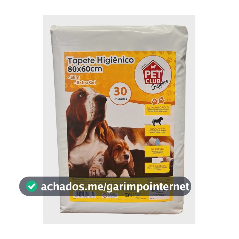Tapete Higienico SLIM 80x60cm Pet Club para Cães Azul