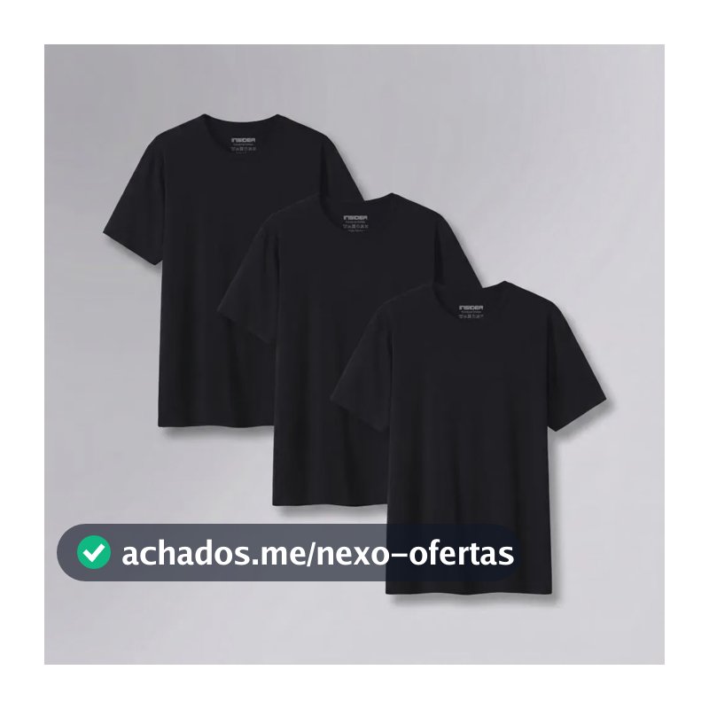 Kit 3 Camisetas Light Insider Preto Gg Liso
