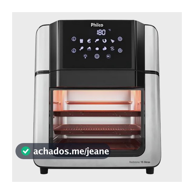 Air Fryer Oven Philco 15l Painel Digital Paf15a Cor Preto