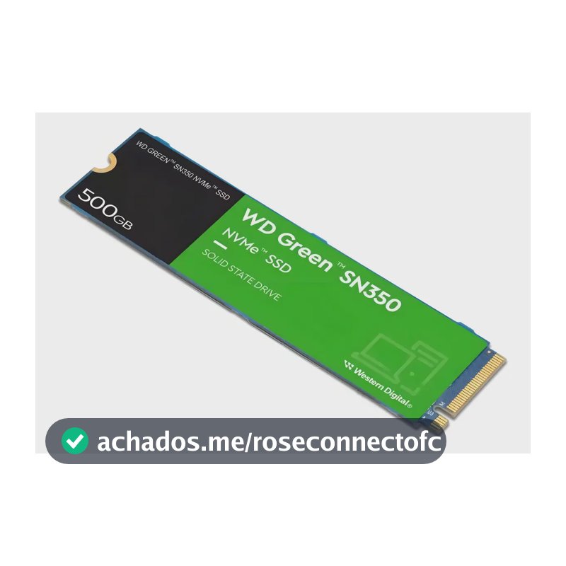 Ssd M.2 500gb Wd Green Sn350 2280 Nvme Pcie Gen 3.0 Wds500g2g0c Velocidade De Leitura 2400mb/s Para Pc E Notebook Cor Verde