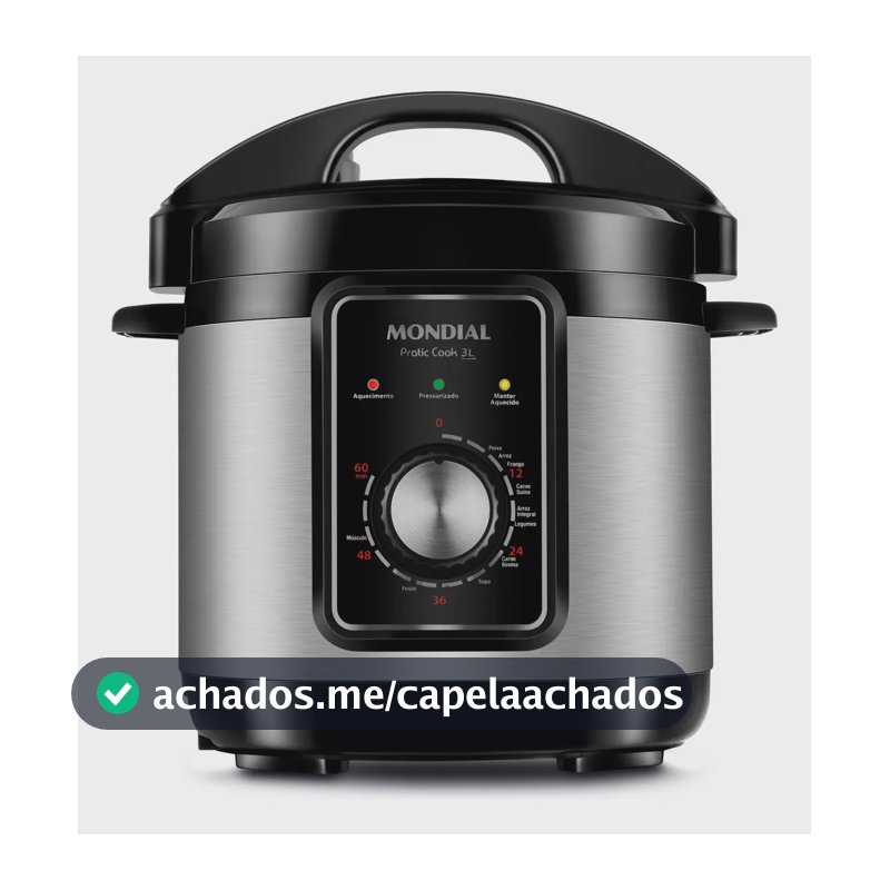 Panela de Pressão Elétrica 3L Mondial 700W - PE-47-3L-I