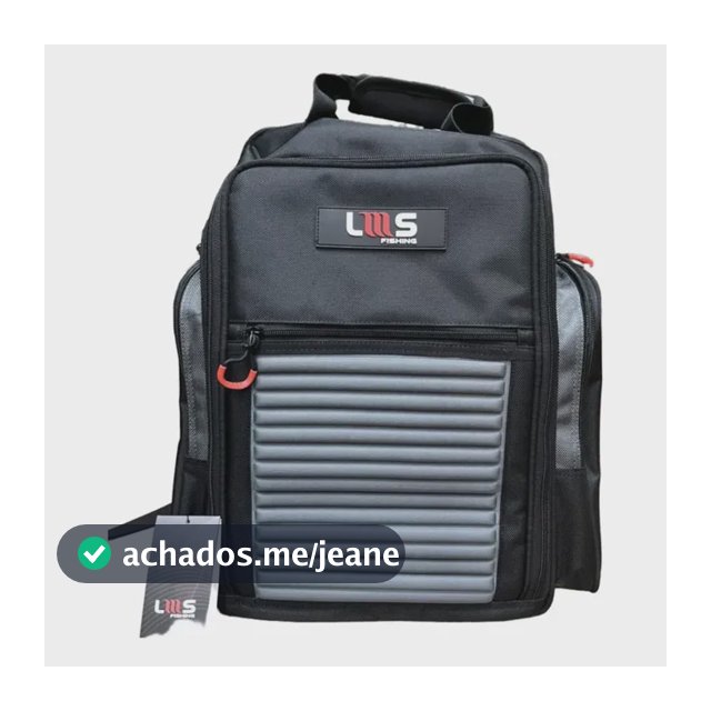 Mochila De Pesca Commander Lumis Lançamento-  C/ 3 Estojos. Preto