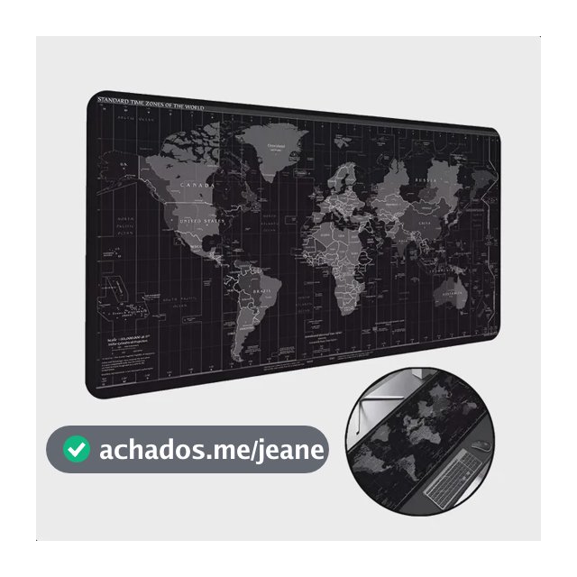 Mousepad Gamer Mapa Mundi Todos Os Tamanhos Profissional