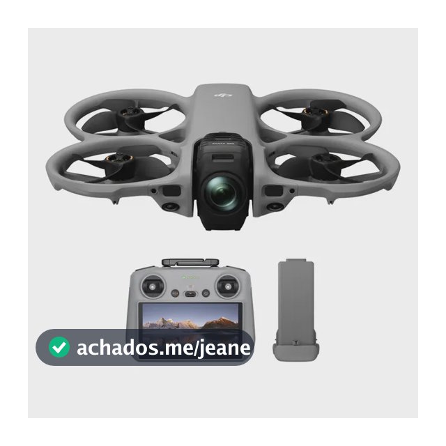 DJI Avata 360 (RC 2), Drone com Câmera FPV de 1 Polegada com Imagem 8K 360°, Protetor de Hélices, RC 2 com Tela Integrada para Controle Preciso - DJI076