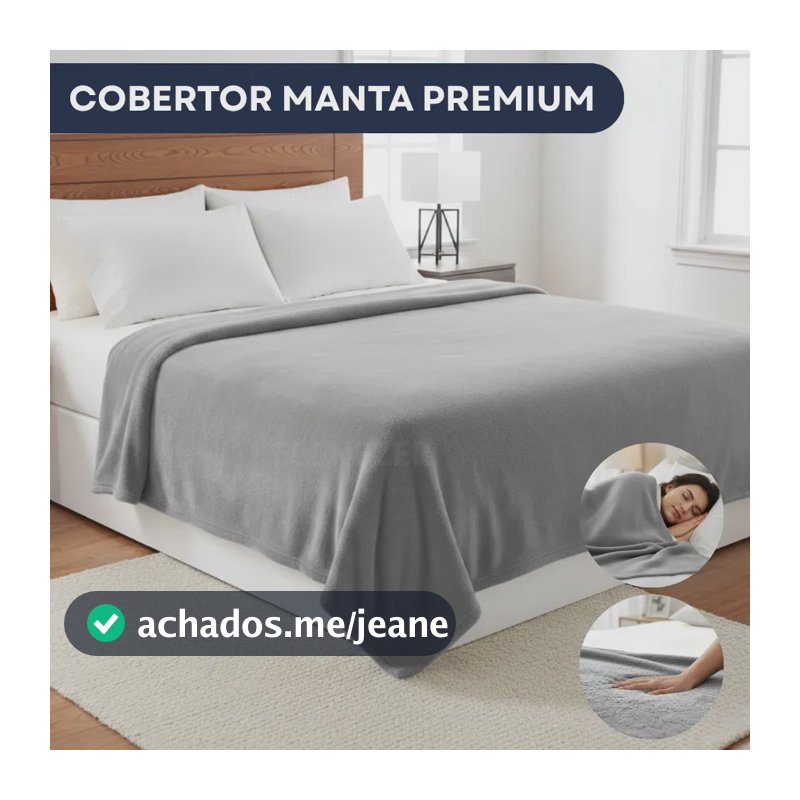 Manta Cobertor Casal Soft Premium Lisa Super Macia Microfibra Veludo Toque Suave Cor Cinza Liso