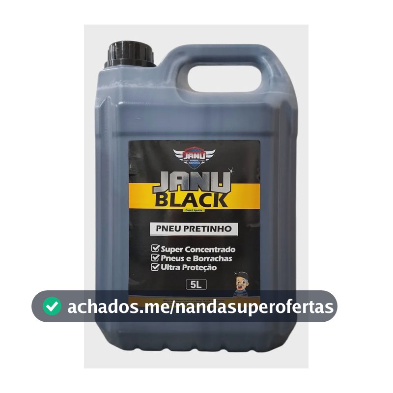 Pinta Pneu Líquido Janu Black 5L Preto Automotivo Resistente
