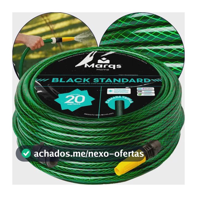 Mangueira De Jardim 20m Metros Reforçada Trançada Não Dobra Verde