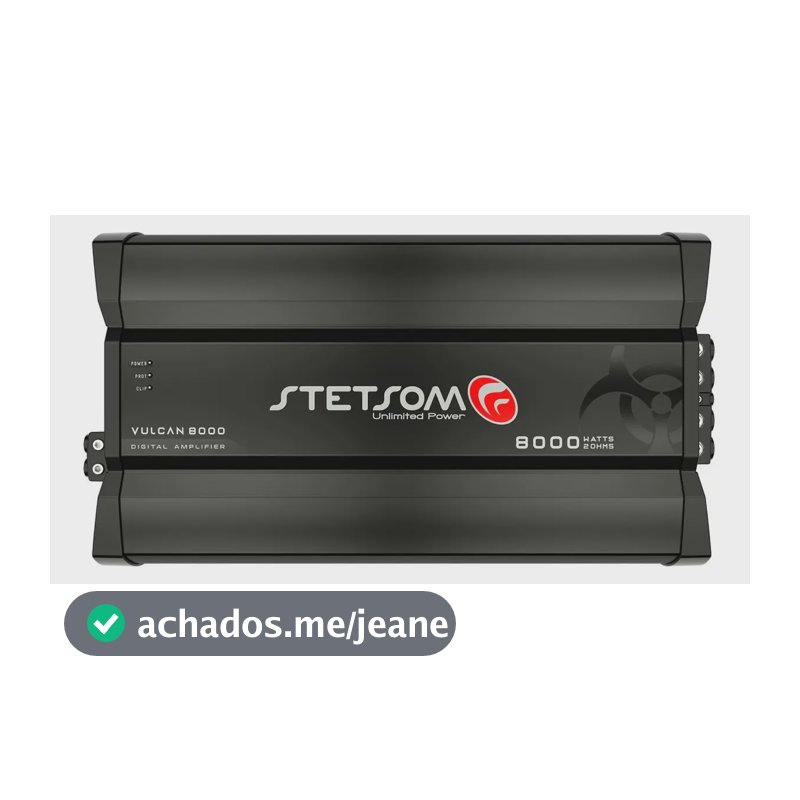 Módulo Amplificador Stetsom Vulcan 8000 Full-Range de 8000W RMS para 1 Canal 2ohms