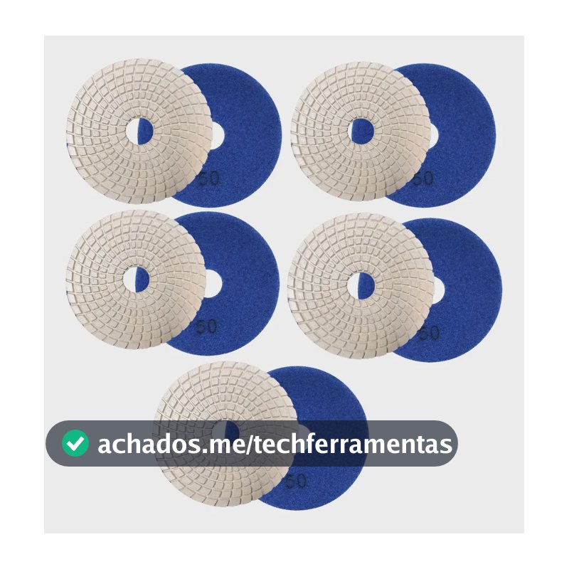 Kit 5 Discos Lixa Cerâmica Diamantada - Grão 50 1