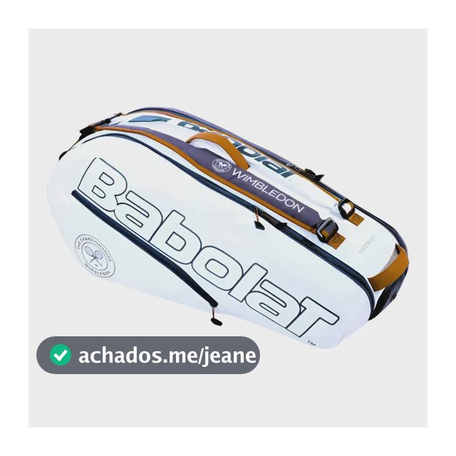 Raqueteira Babolat Pure Wimbledon Rh X6 Pack Térmica Cor Branco