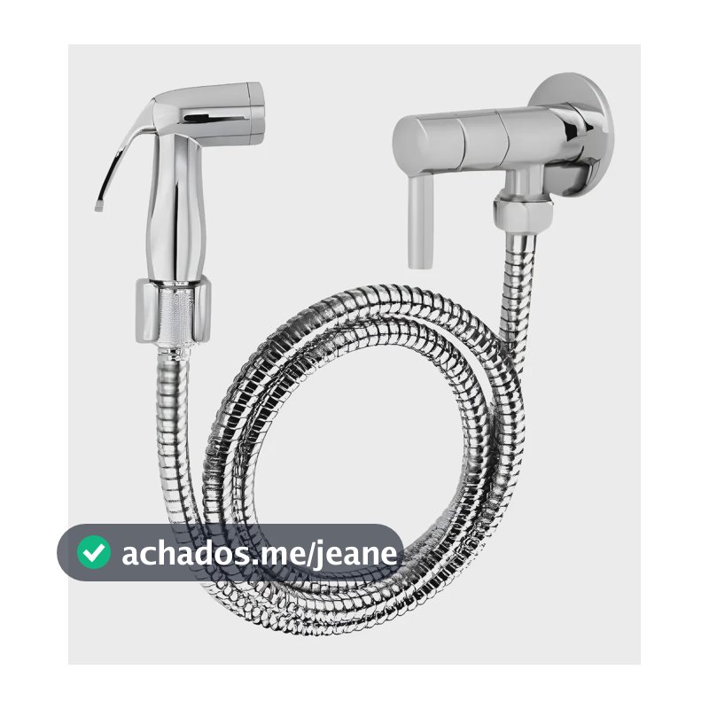 Ducha Higiênica Luxo Metal Cromado Acionamento 1/4  De Volta