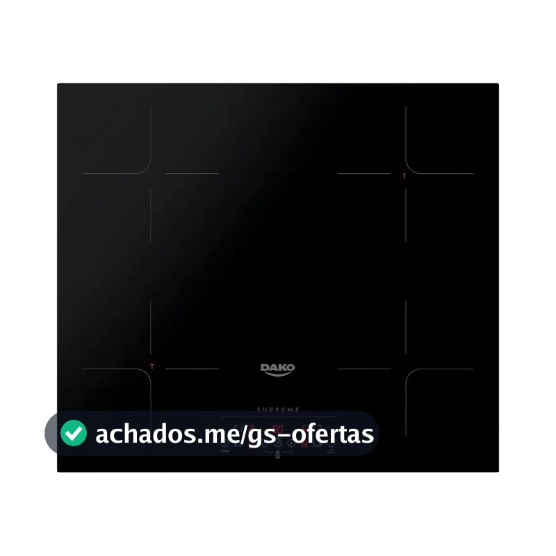 Cooktop de Indução 4 Bocas Dako Supreme Preto com Trava de Segurança