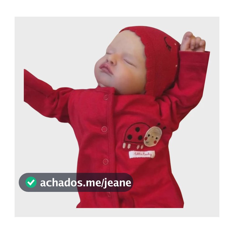 Boneca Bebê Reborn Realista Com Olhos Fechados Em Silicone