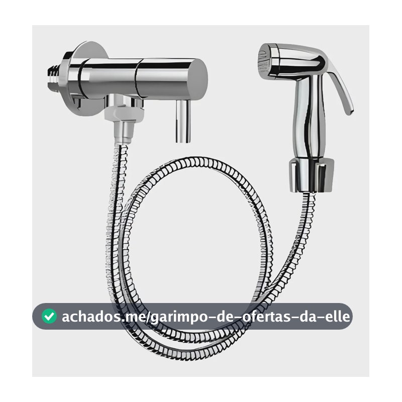 Ducha Higiênica Abs Cromada 1/4 Volta Banheiro Chuveirinho