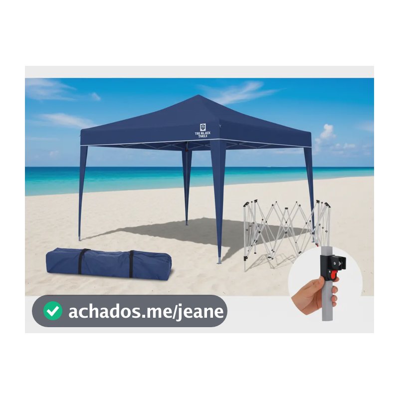 Tenda Praia Gazebo Dobrável Btg300 3x3m Barraca Camping Azul